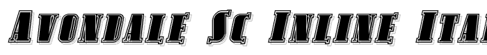 Avondale SC Inline Italic font